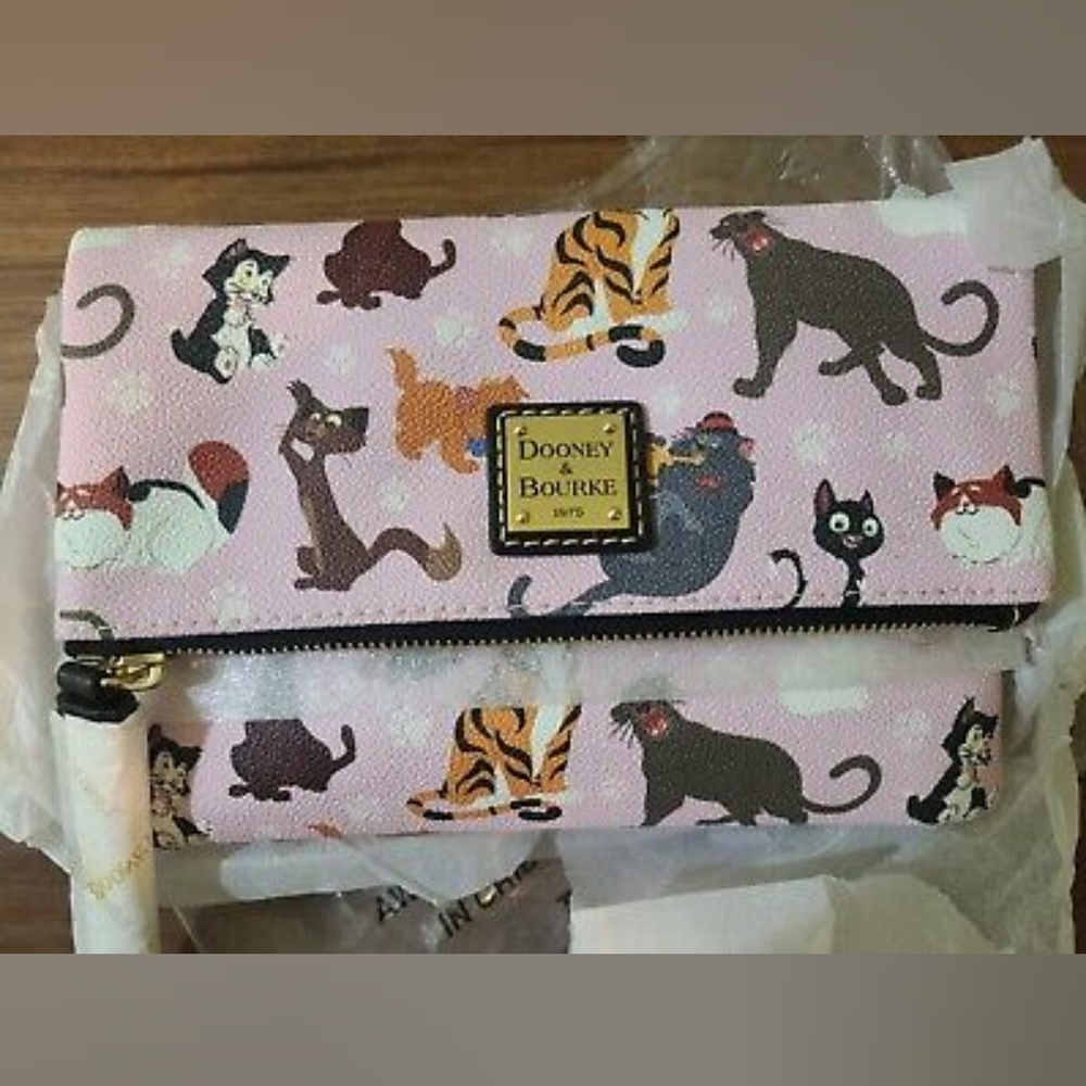 Dooney & Bourke Disney cats pink foldover bag